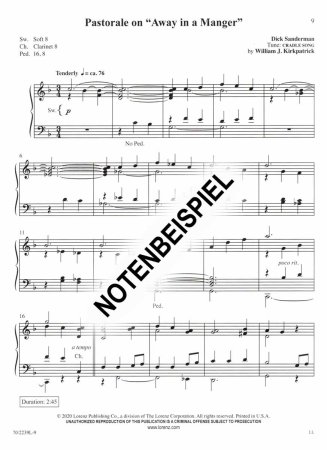 Preview: Pastorale Away in a Manger